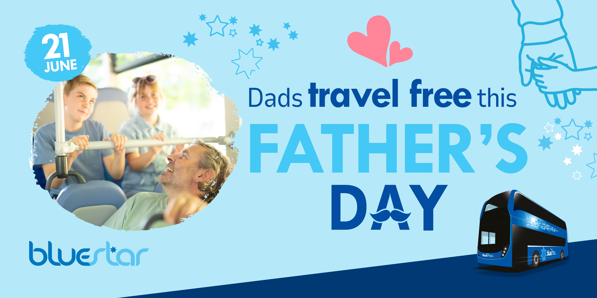 Dads travel free this Father's day