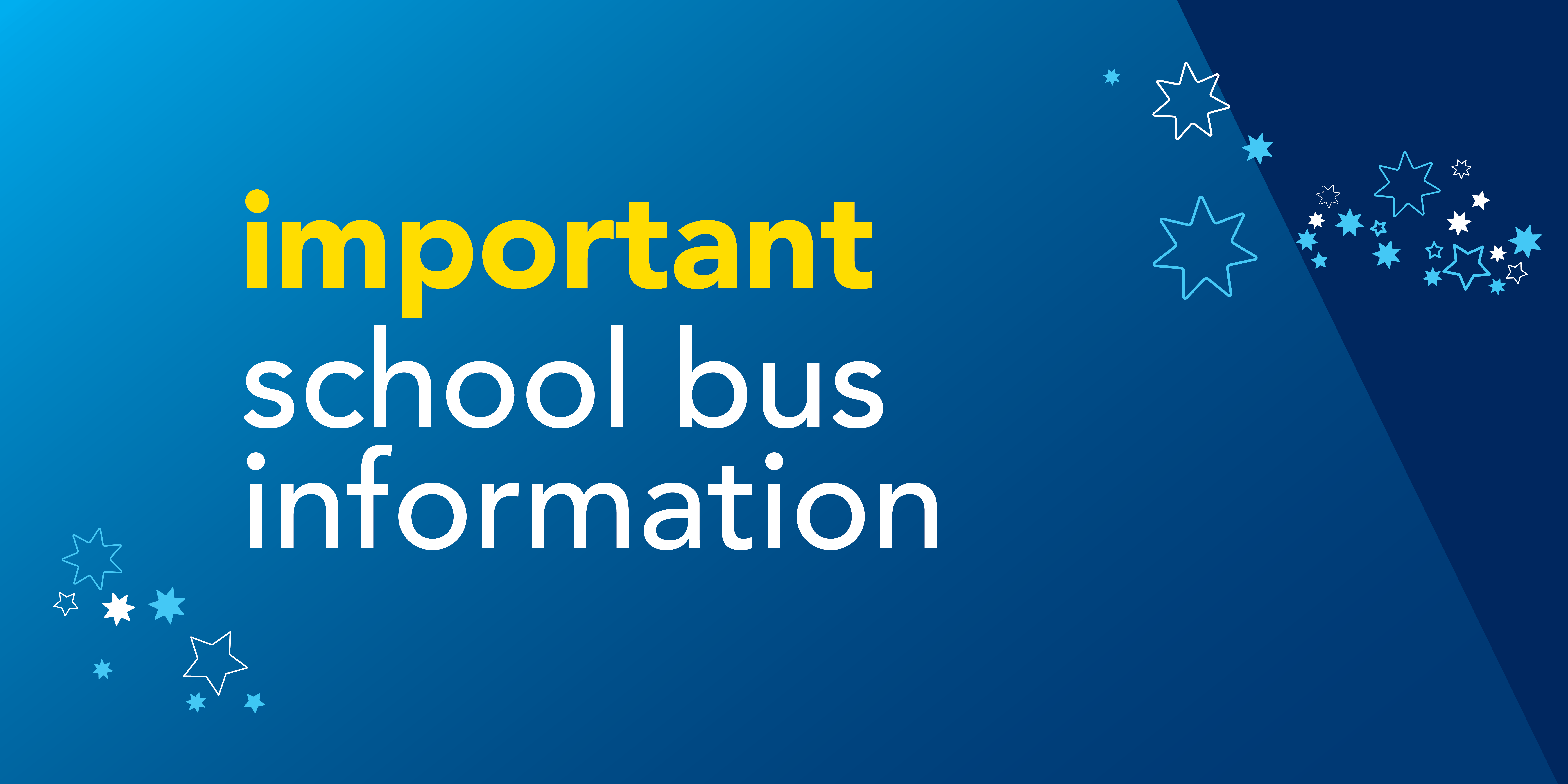 Image reading 'important school bus information'