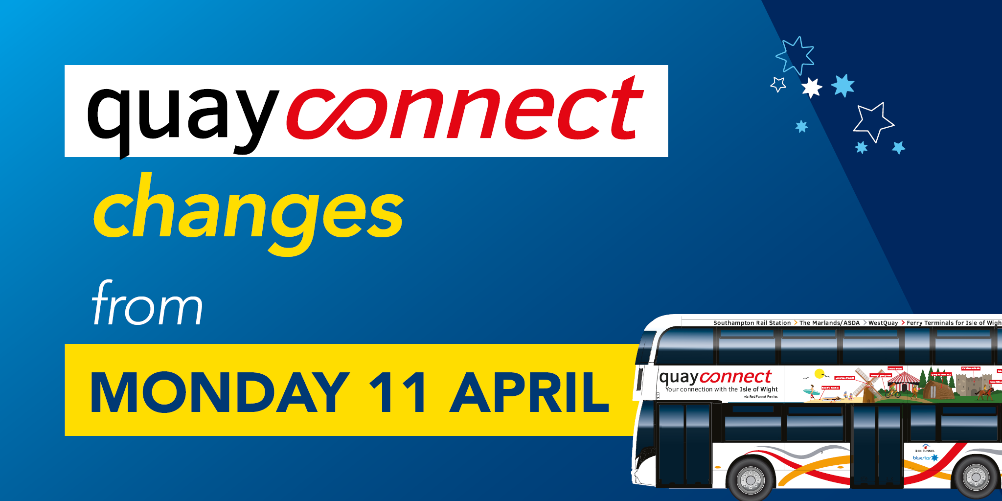 quayconnect changes from monday 11 april