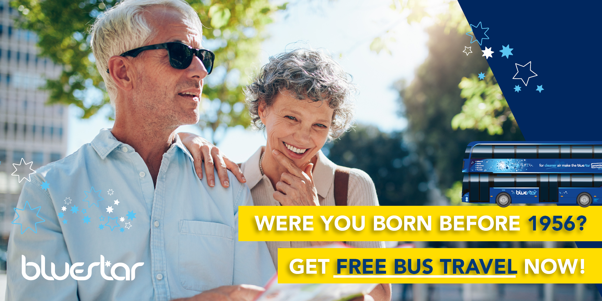 Bluestar free bus pass reminder