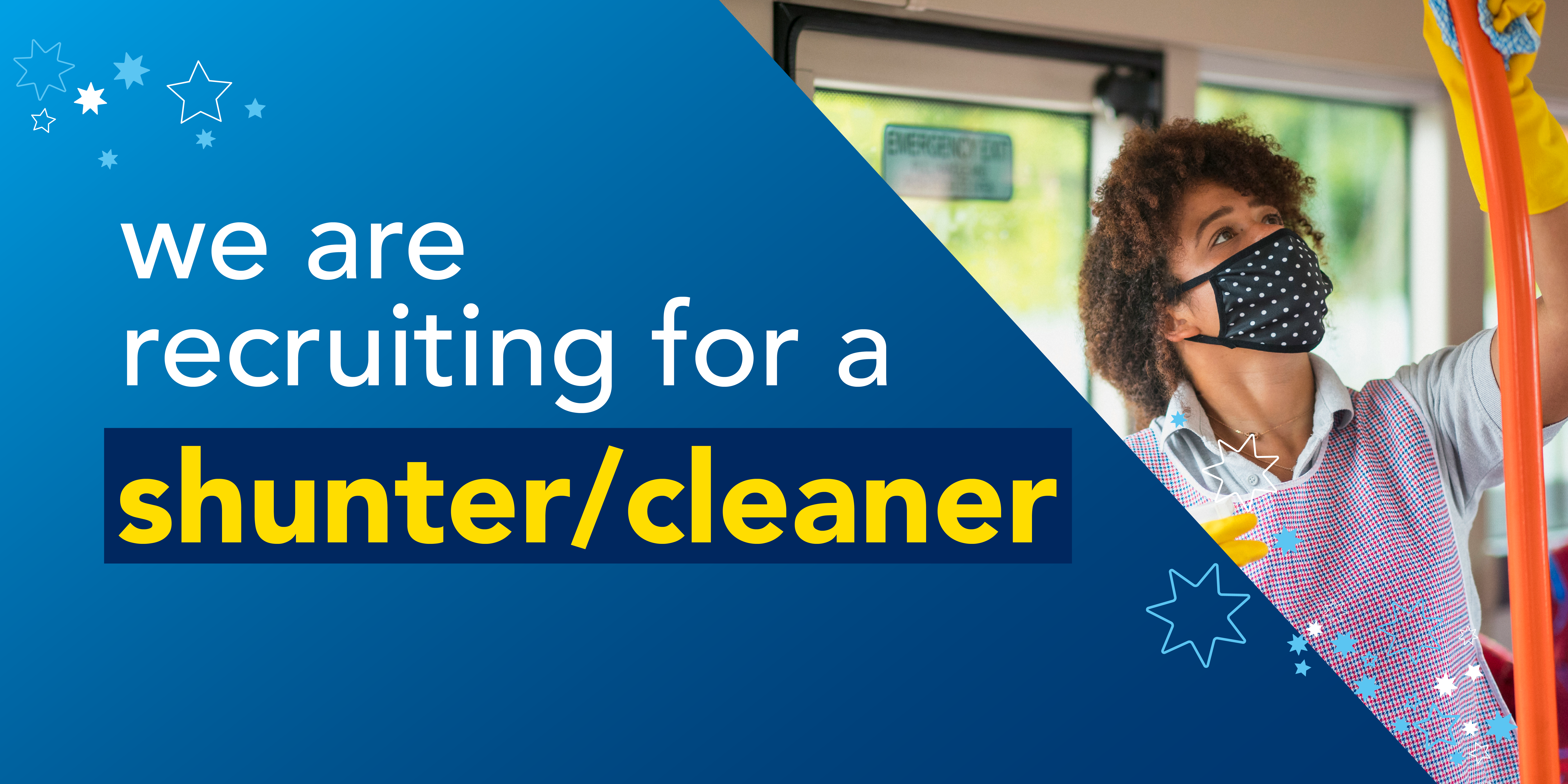 we are recruiting for a shunter/cleaner