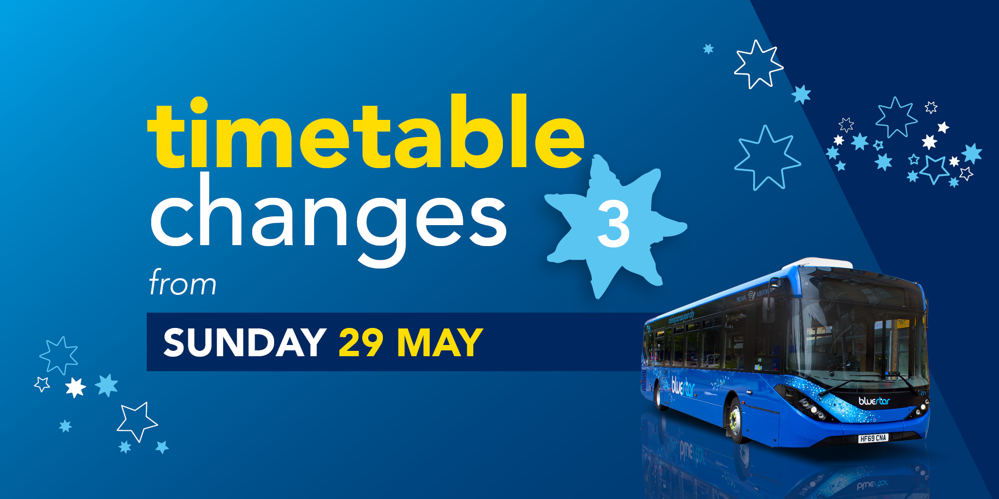 timetable changes from sunday 29th may - bluestar 3