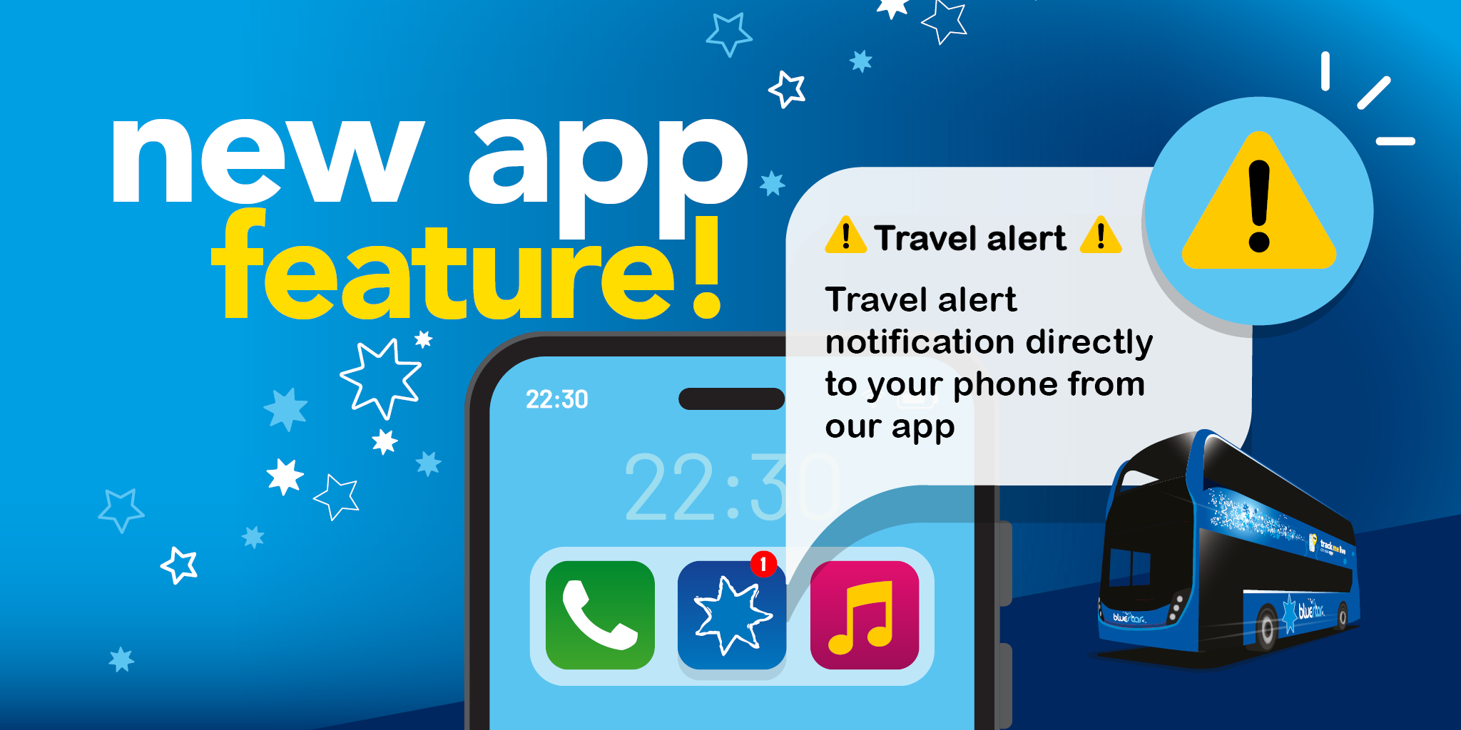 new app feature - phone with a travel alert coming out