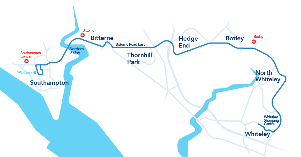 map of bluestar 26 bus route