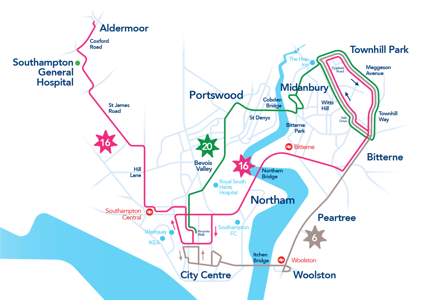 Townhill Park network map