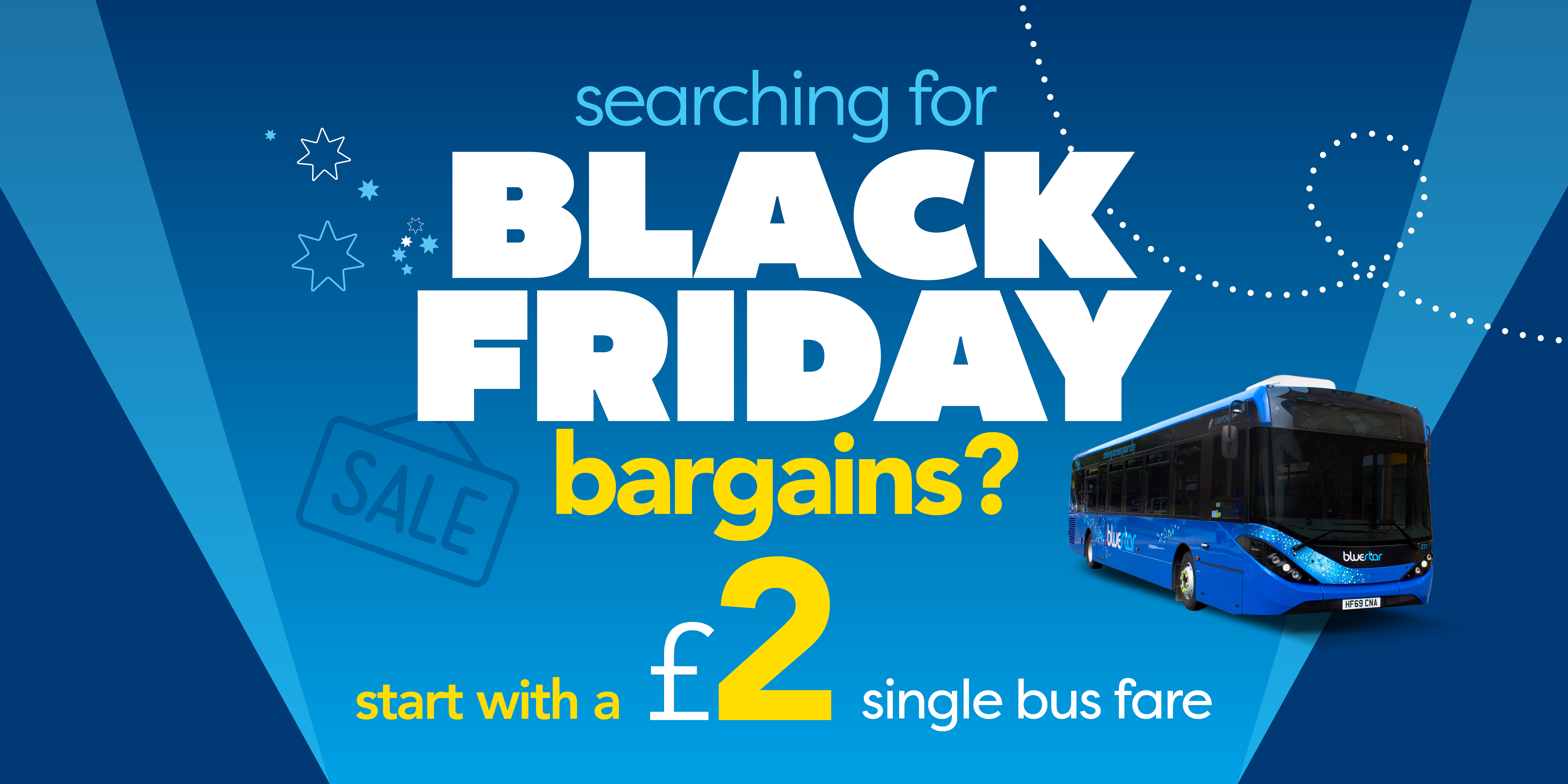 travel for £2 this Black Friday image with a Bluestar bus