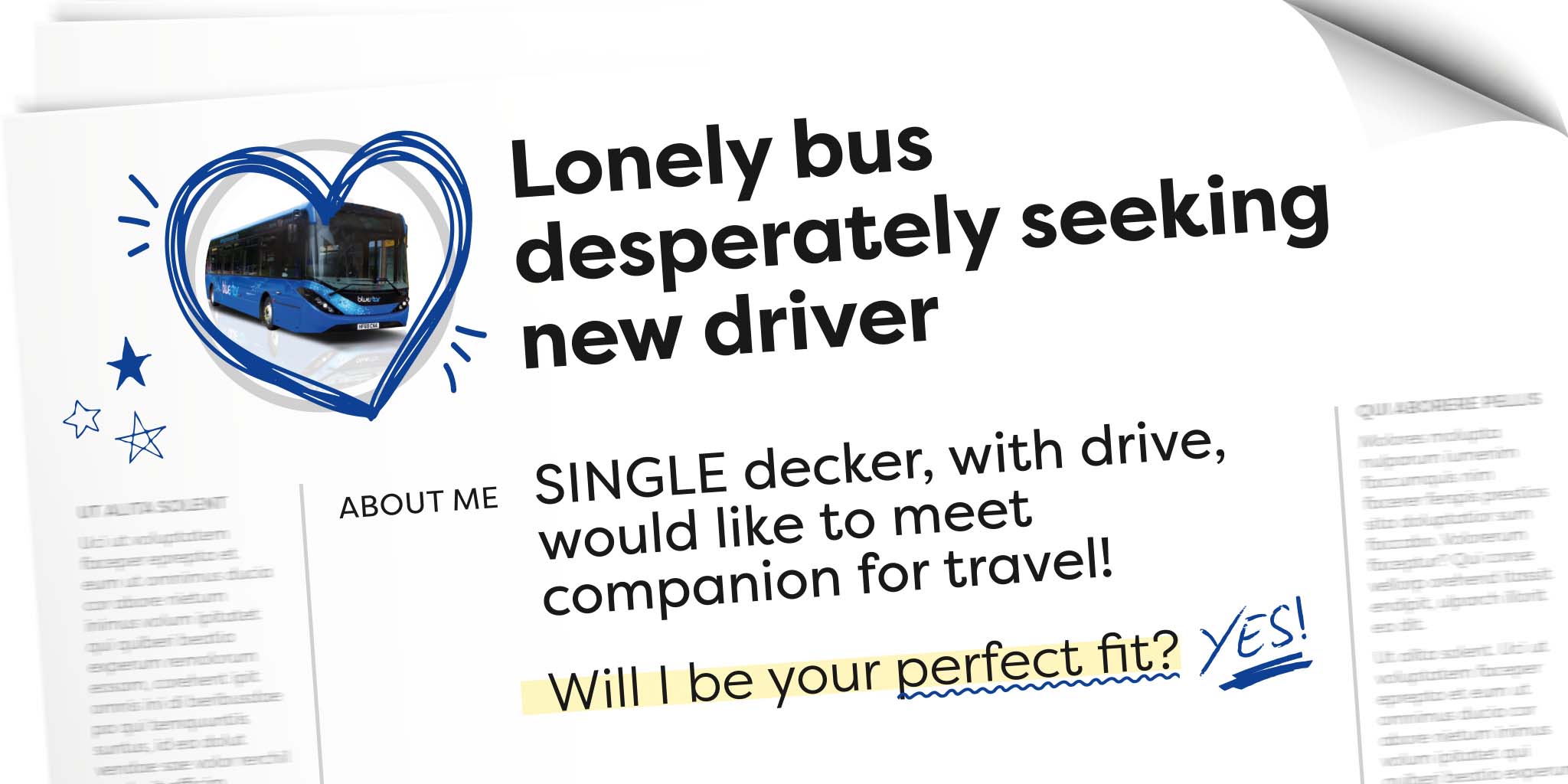 Bluestar lonely hearts driver advert
