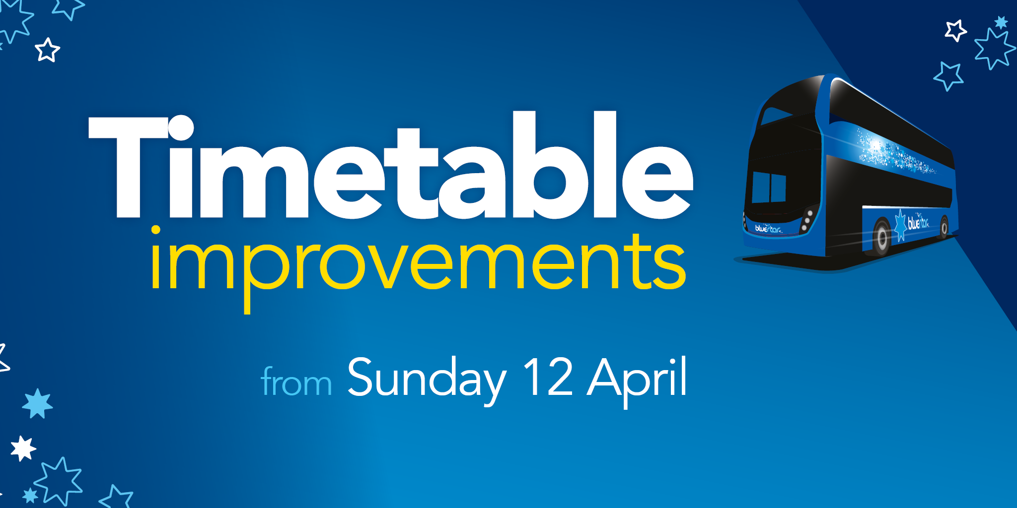 Timetable improvements from Sunday 12 April