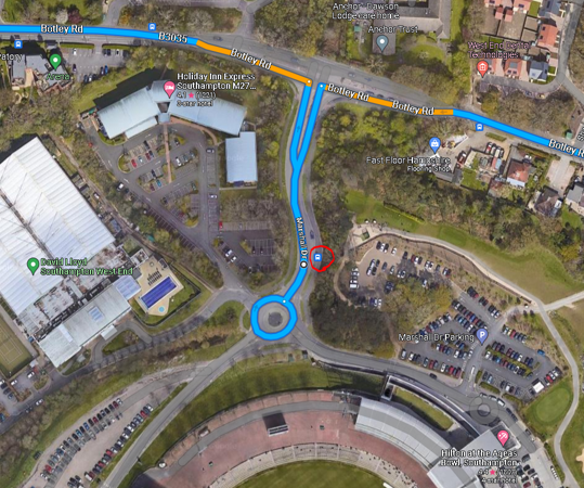 image showing Marshall Road diversion to Ageas Bowl