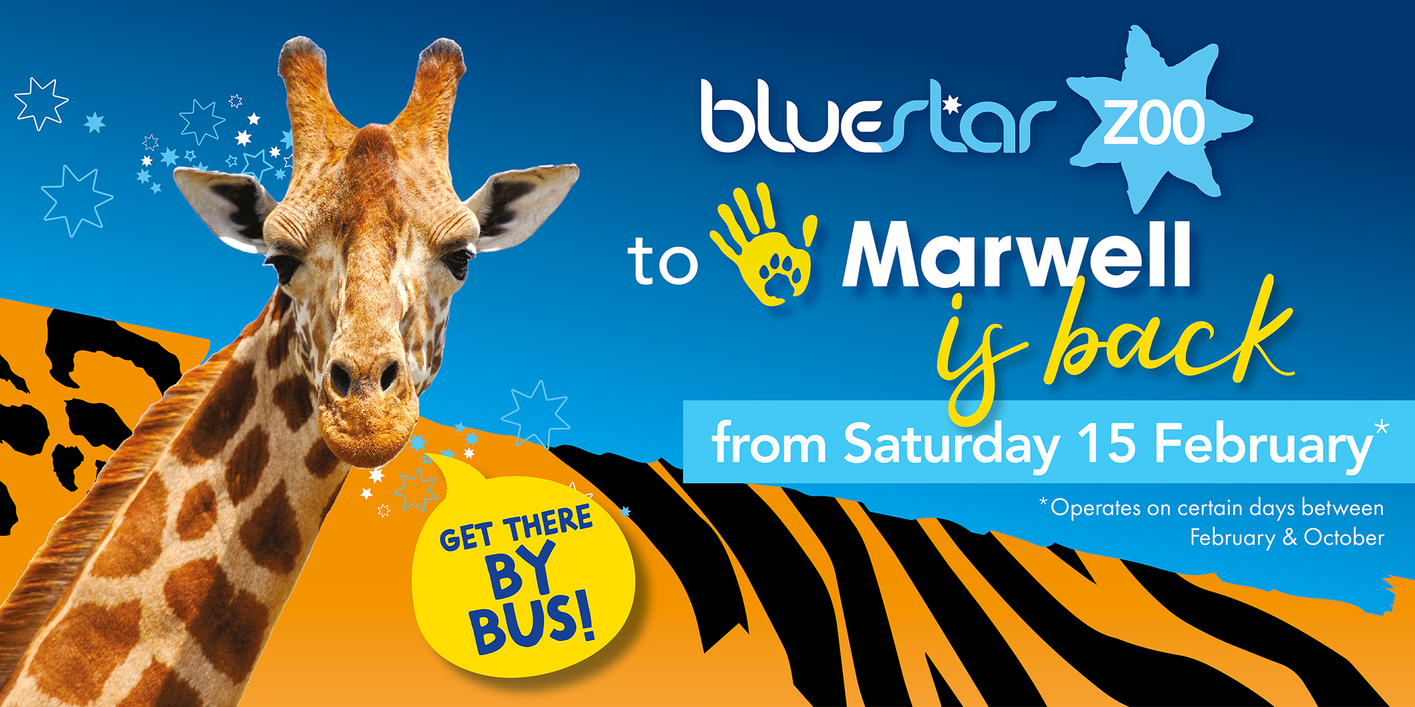 Bluestar Z00 to Marwell is back from Saturday 15 February...