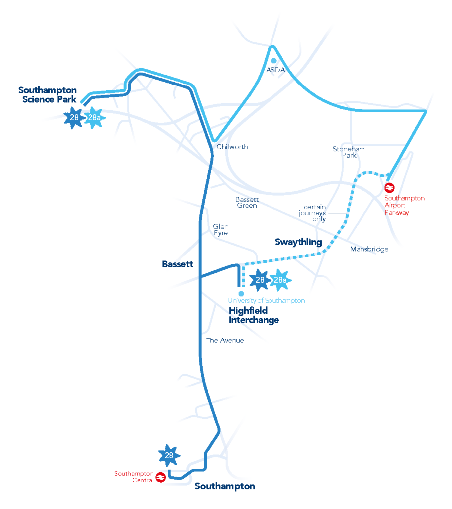 Bluestar 28/28a map